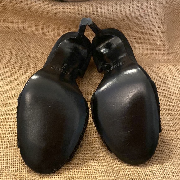 NWOT Coach suede heels with black rhinestones 🖤 - Picture 6 of 8
